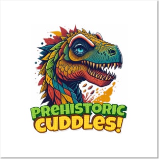 Prehistoric Cuddles cute design Posters and Art